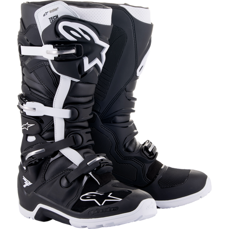 ALPINESTARS BOOT T7 END DS Black/White Front - Driven Powersports