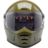 BILTWELL LANE SPLITTER ECE 22.06 Olive Green Front - Driven Powersports