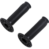 RENTHAL ULTRA TACKY HALF WAFFLE GRIPS DUAL COMPOUND TAPERED ON BK Black Front - Driven Powersports