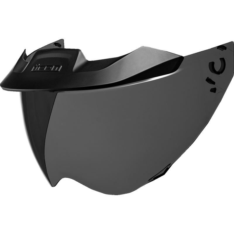 ICON SHIELD DOMAIN MOTO Dark Smoke Front - Driven Powersports