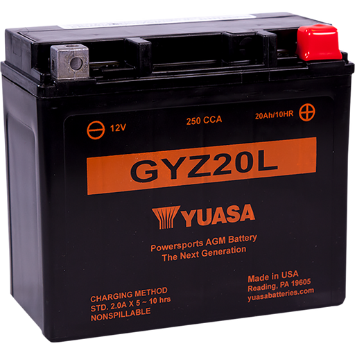 YUASA GYZ20L FACTORY ACTIVATED 3/4 Front - Driven Powersports