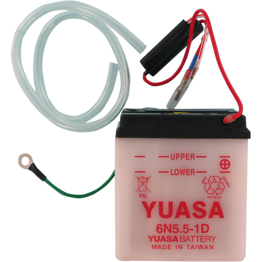 YUASA 6N5.5-1D CONVENTIONAL 6 VOLT Front - Driven Powersports