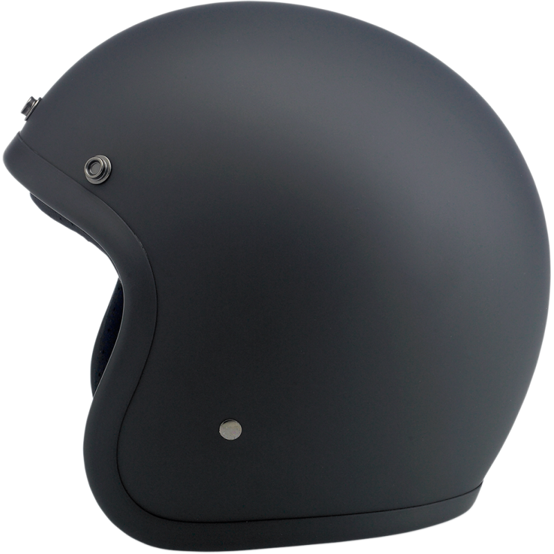 BILTWELL HELMET BONANZA Flat Black Left Side - Driven Powersports