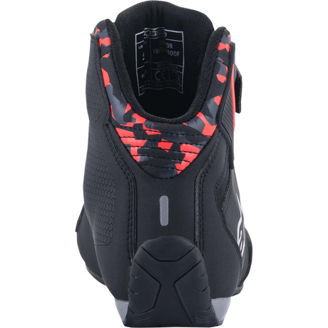 ALPINESTARS SHOE SEKTOR WP Black/Dark Gray/Fluo Red Back - Driven Powersports