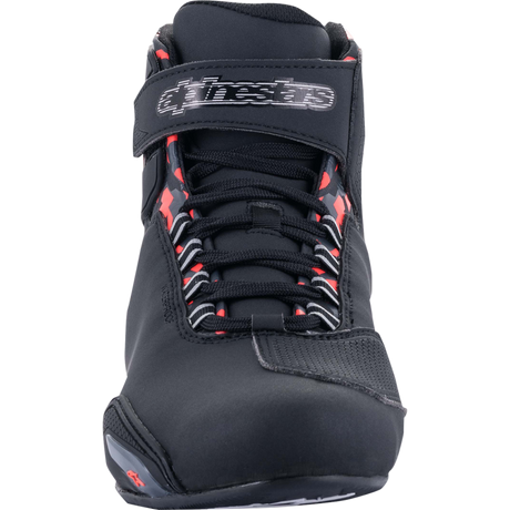 ALPINESTARS SHOE SEKTOR WP Black/Dark Gray/Fluo Red Front - Driven Powersports
