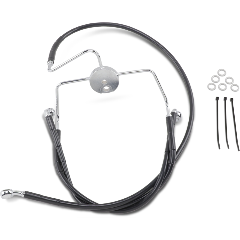 DRAG SPECIALTIES 94-07 FLHR +6BLK FRT BRK LINE KIT Front - Driven Powersports