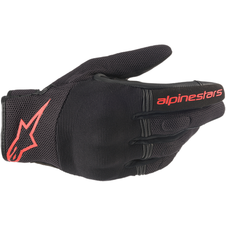 ALPINESTARS GLOVE Copper Black/Red Front - Driven Powersports