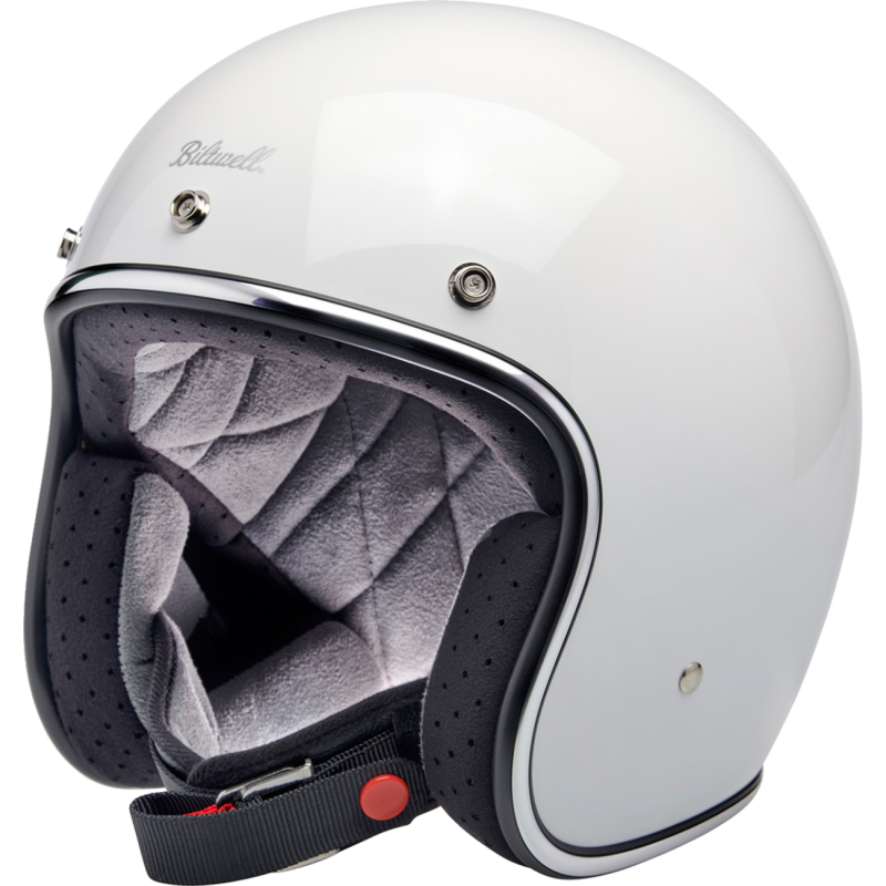 BILTWELL HELMET BONANZA Gloss White Front - Driven Powersports