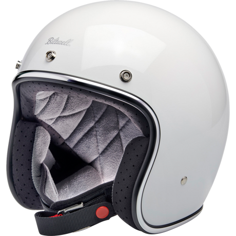 BILTWELL HELMET BONANZA Gloss White Front - Driven Powersports