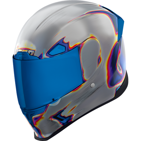 ICON HELMET AFP REENTRY Silver Front - Driven Powersports