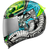 ICON HLMT AFP OUTBREAK Blue Left Side - Driven Powersports