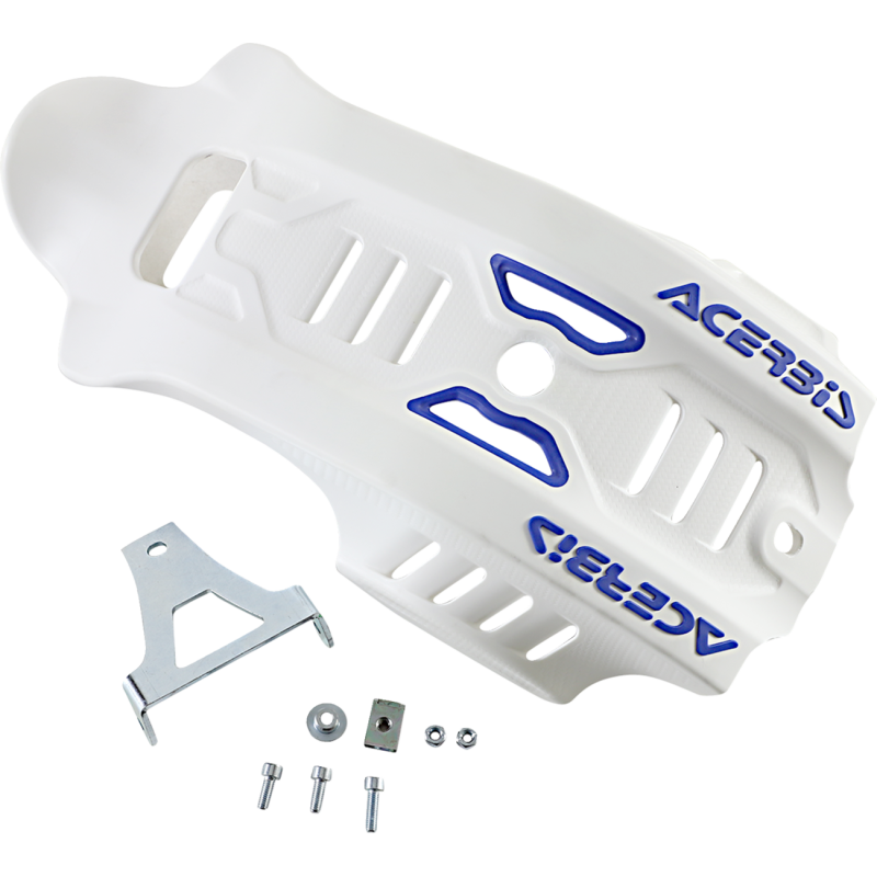 ACERBIS SKID PLATE HUS White 20/Blue Front - Driven Powersports
