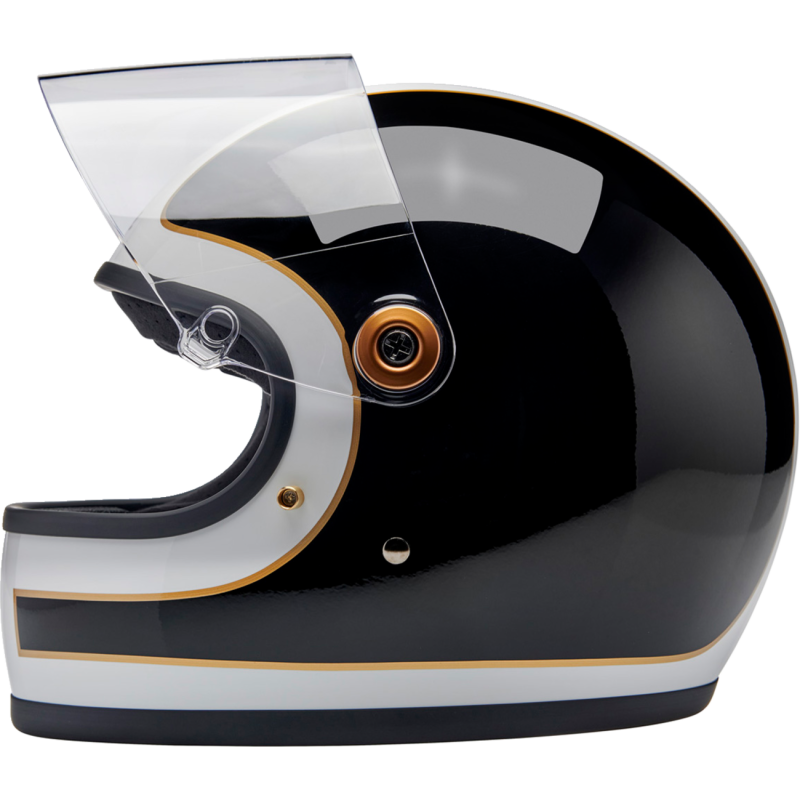 BILTWELL HELMET GRINGO S White/Black Left Side - Driven Powersports