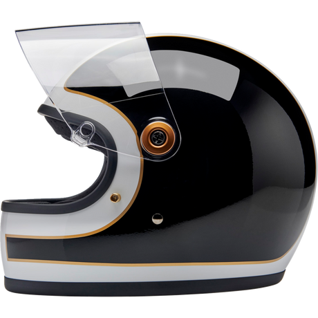 BILTWELL HELMET GRINGO S White/Black Left Side - Driven Powersports