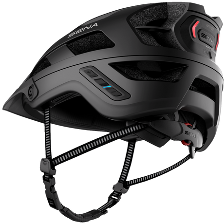 SENA M1 EVO SENA MTB HELMET Matte Black Back - Driven Powersports
