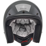 BILTWELL HELMET BONANZA Gloss Grey Front - Driven Powersports