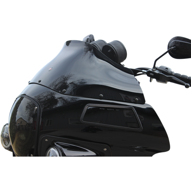 KLOCK WERKS FLARE W/S 84-92 FXRP Black 3/4 Front - Driven Powersports