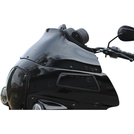 KLOCK WERKS FLARE W/S 84-92 FXRP Black 3/4 Front - Driven Powersports