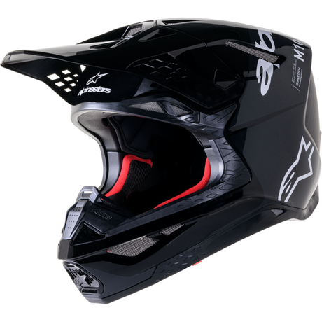 ALPINESTARS HELMET SM10 FLOOD Black/Gray Front - Driven Powersports