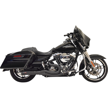 BASSANI XHAUST 07-16 FL EXH 2:1 MD/HTRD Black Outdated - Driven Powersports