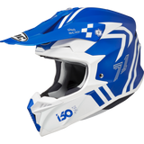 HJC i50 HEX Semi Flat Blue/White Front - Driven Powersports