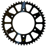 SUNSTAR SPROCKETS 520-48T ALUMINUM REAR SPROCKET Black Front - Driven Powersports