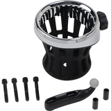 CIRO LLC Drink Holder 84-19 HD CLT/BRK MOUNT Black Front - Driven Powersports