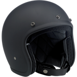 BILTWELL HELMET BONANZA Flat Black 3/4 Right - Driven Powersports