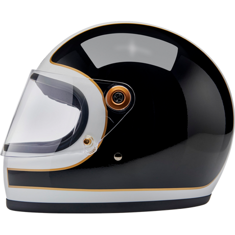 BILTWELL HELMET GRINGO S White/Black Left Side - Driven Powersports