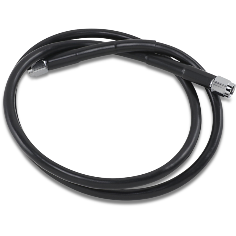 DRAG SPECIALTIES BLACK S/S BRAKE LINE 38" Front - Driven Powersports