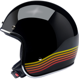 BILTWELL HELMET BONANZA Gloss Black Spectrum Left Side - Driven Powersports