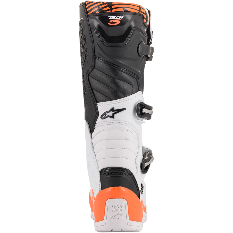 ALPINESTARS BOOT TECH 5 White/Black/Orange Back - Driven Powersports