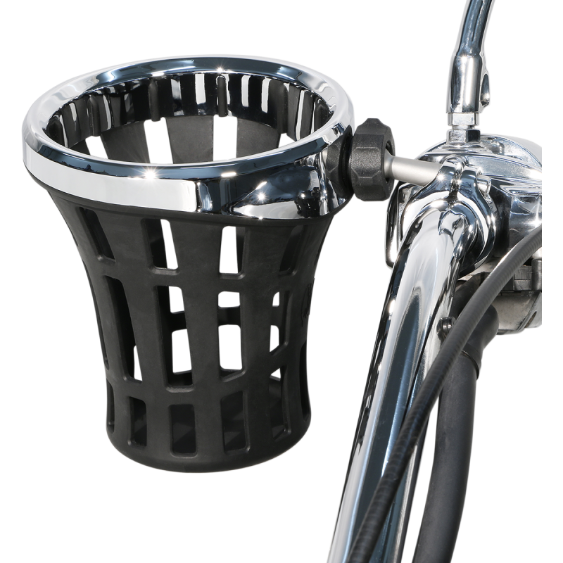CIRO LLC Big Ass Drink Holder, Chrome, 7/8-1" Clamp, Chrome Front - Driven Powersports