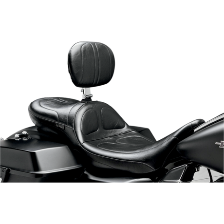LE PERA 08-19 FLHT MAVERICK SEAT LONG STCH Black/Red Application Shot - Driven Powersports