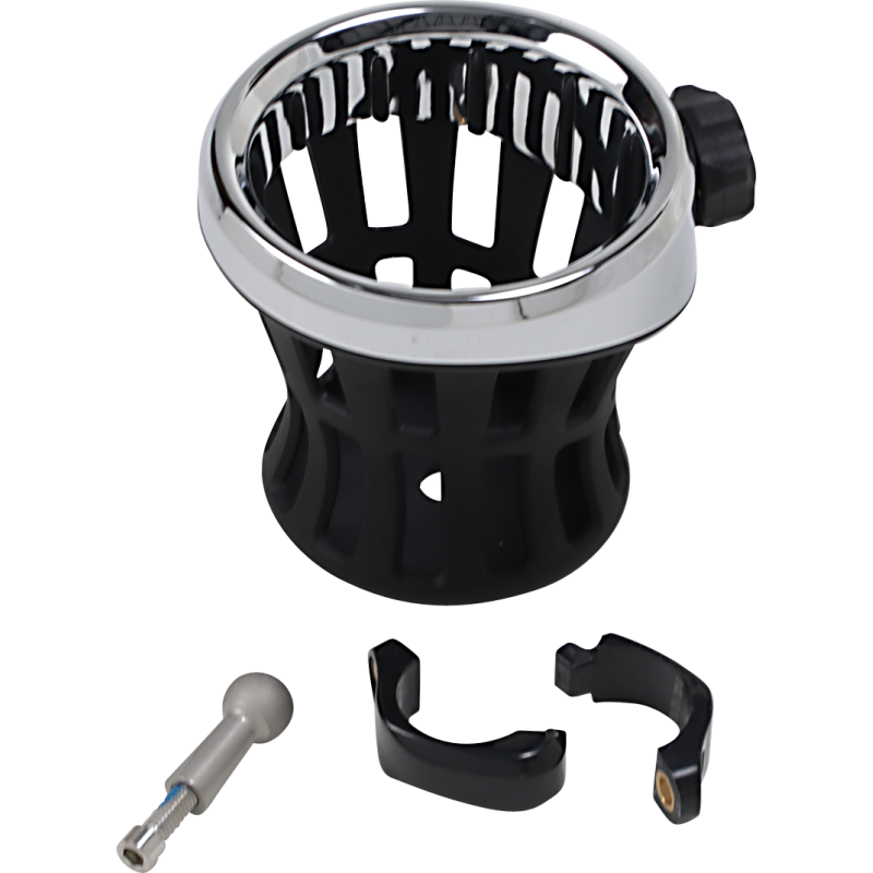 CIRO LLC Drink Holder W/1-1/4" MOUNT Black Front - Driven Powersports