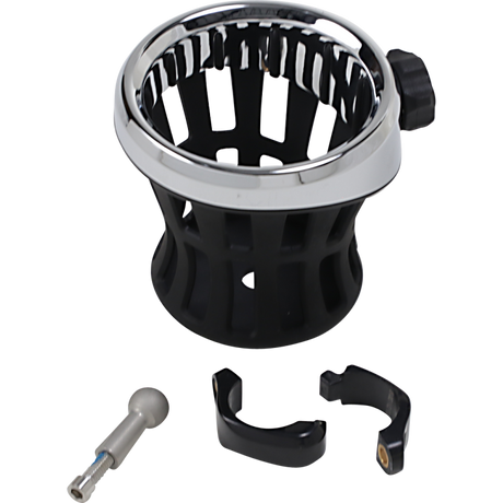 CIRO LLC Drink Holder W/1-1/4" MOUNT Black Front - Driven Powersports