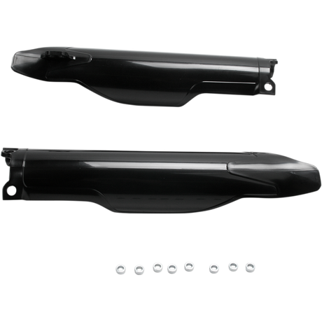 ACERBIS LWR FORK CVR SET- KX250F/450F:09-10 Black 3/4 Front - Driven Powersports