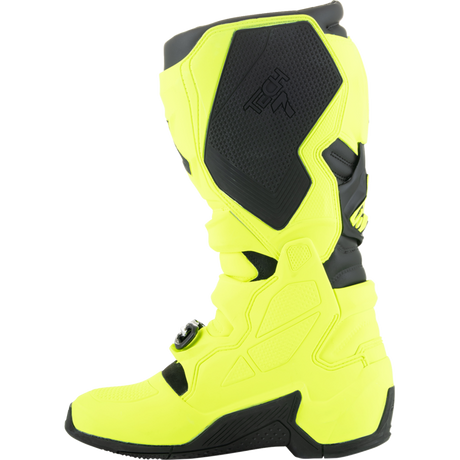 ALPINESTARS BOOT TECH 7 (25) YEL Fluo Black Left Side - Driven Powersports