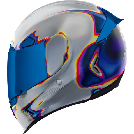 ICON HELMET AFP REENTRY Silver Left Side - Driven Powersports