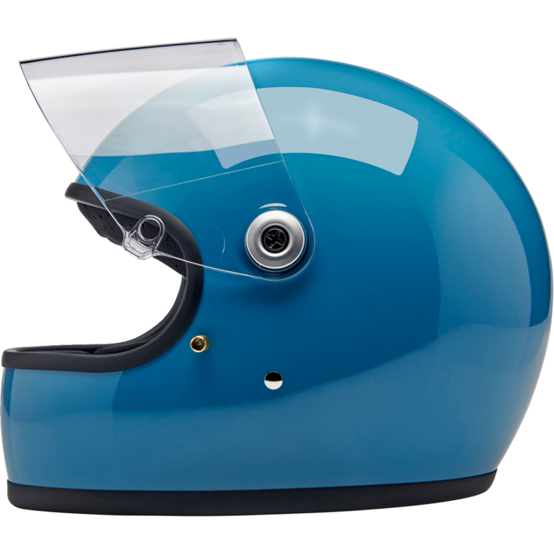 BILTWELL HELMET GRINGO S Blue Left Side - Driven Powersports