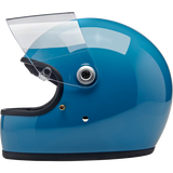 BILTWELL HELMET GRINGO S Blue Left Side - Driven Powersports