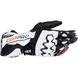 ALPINESTARS GP PRO V4 GLOVE Black/White Front - Driven Powersports