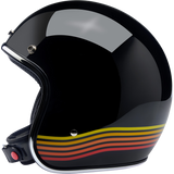BILTWELL HELMET BONANZA Gloss Black Spectrum Left Side - Driven Powersports