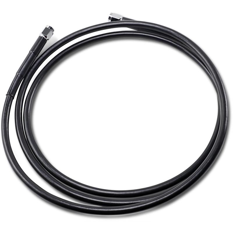 DRAG SPECIALTIES BLACK S/S BRAKE LINE 74" Front - Driven Powersports