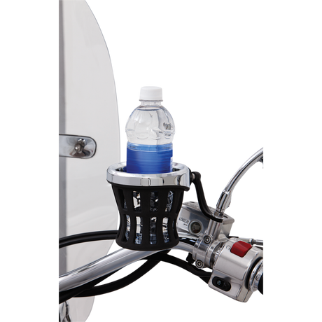 CIRO LLC Drink Holder BLK W/ MOUNT Mirror Application Shot - Driven Powersports