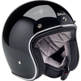 BILTWELL HELMET BONANZA Gloss Black Front - Driven Powersports