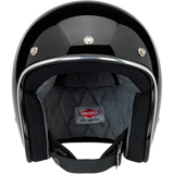 BILTWELL HELMET BONANZA Gloss Black Front - Driven Powersports