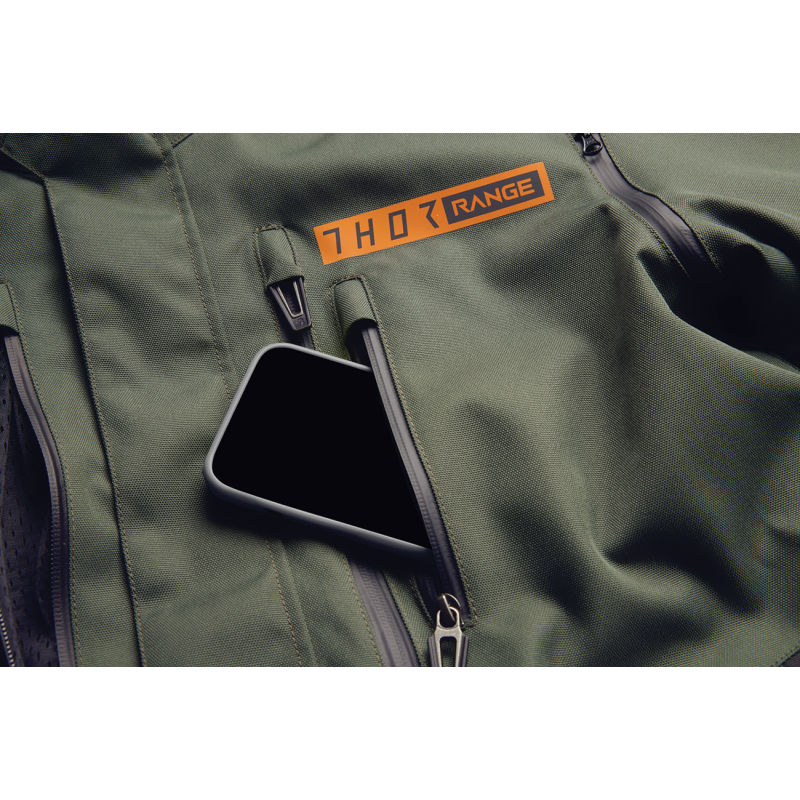 THOR JACKET RANGE Army/Orange Detail - Driven Powersports