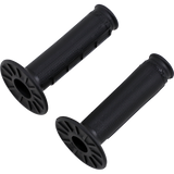 RENTHAL ULTRA TACKY HALF WAFFLE GRIPS DUAL COMPOUND ON BLACK Black Front - Driven Powersports
