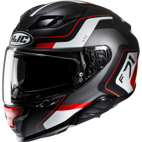 HJC F71 ARCAN Semi Flat Black/Red Front - Driven Powersports